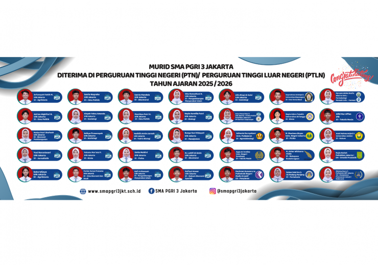 Menembus Batas, Menggapai Impian: Kebanggaan Alumni SMA PGRI 3 Jakarta di PTN 2026/2027
